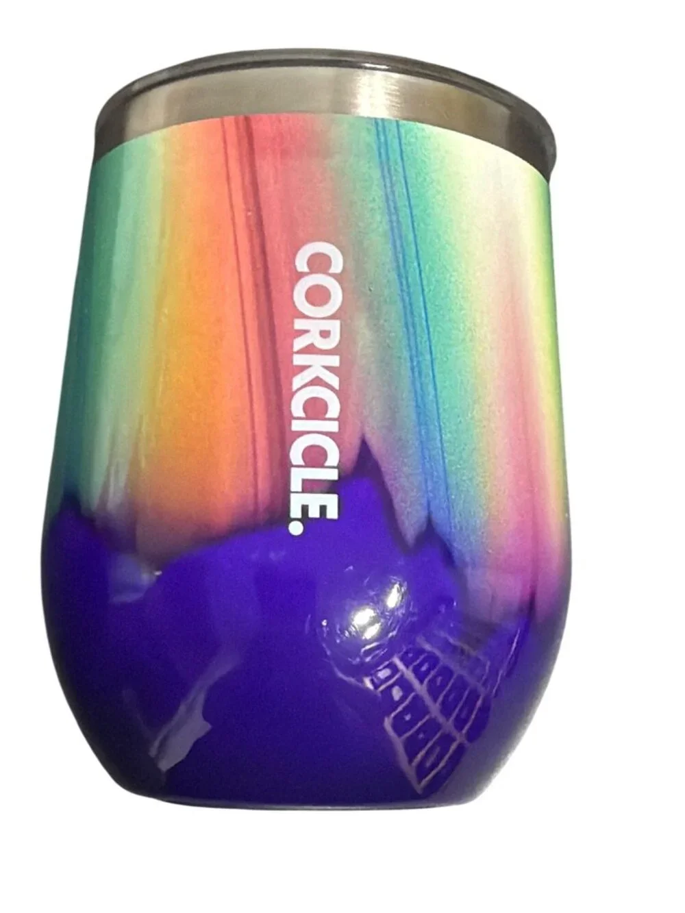 Corkcicle Set Aurora Canteen Water Bottle 16 oz Stemless Wine Tumbler 12 oz READ